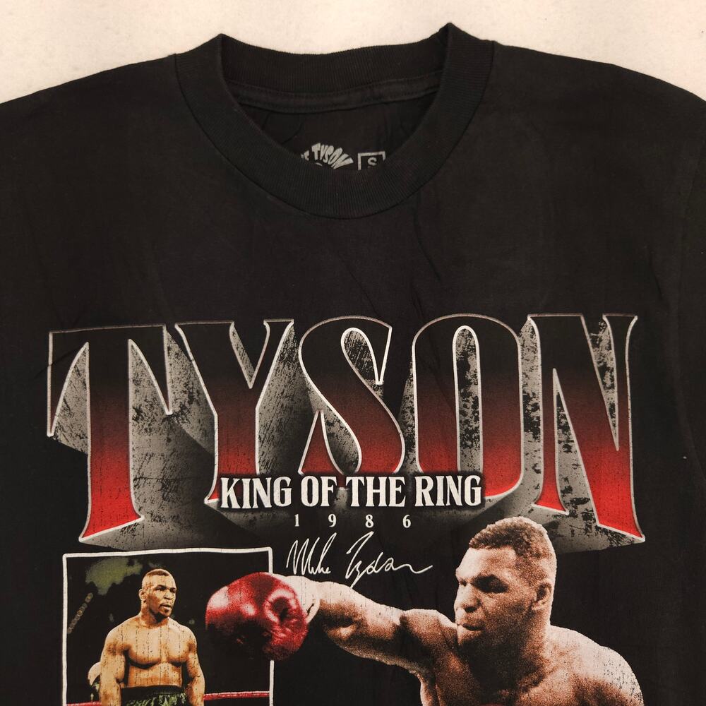 Mike Tyson Boxing Short Sleeve Graphic Crew Neck T Shirt Mens Size S Black
